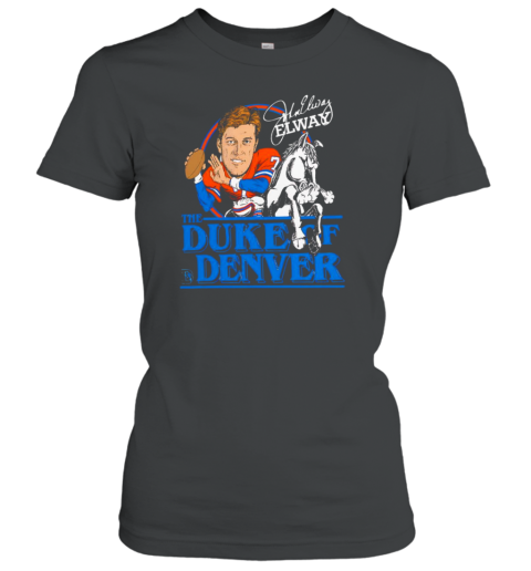 John Elway Denver Broncos Caricature Retired Player T-Shirt