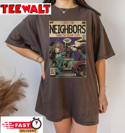 Neighbors Comic Book Inspired T Shirt