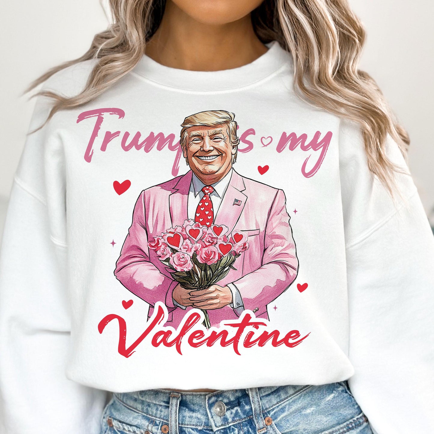 Trump Is My Valentine Funny Retro Valentine Shirt Design