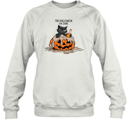 Lazy Cat This Halloween I&#39M Done T-Shirt