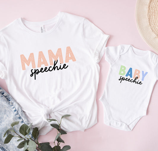 Speech Therapy Baby Shirt, Slp Mama Baby Announcement Or Baby Shower Gift