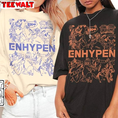 Enhypen Kpop Shirt, Enhypen Album Lyrics Crewneck Sweatshirt T-shirt