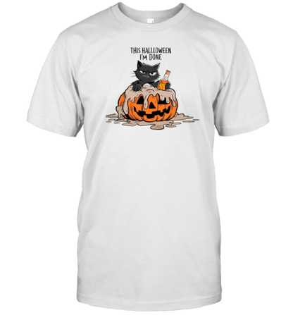 Lazy Cat This Halloween I&#39M Done T-Shirt