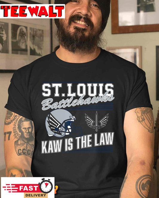 St. Louis Battlehawks - Retro Kaw is the Law - UFL T-Shirt 818882