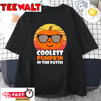 Coolest Pumpkin In The Patch Funny Halloween Kids T-Shirt