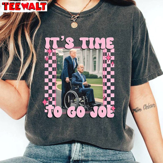 Trendy It's Time To Go Joe Shirt, Creative Joe Wheelchair T Shirt Unisex Hoodie