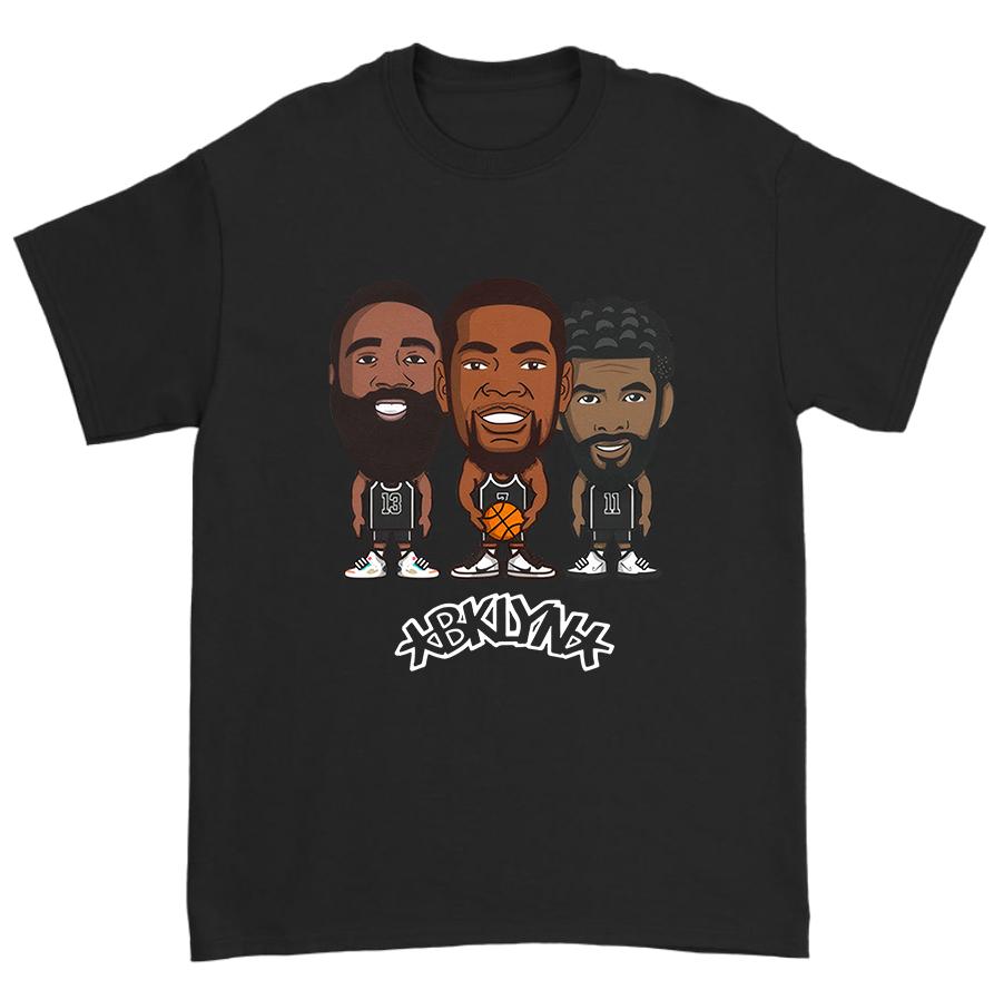 Nba Brooklyn Nets Big 3 Durant, Irving, Harden Unisex Tee