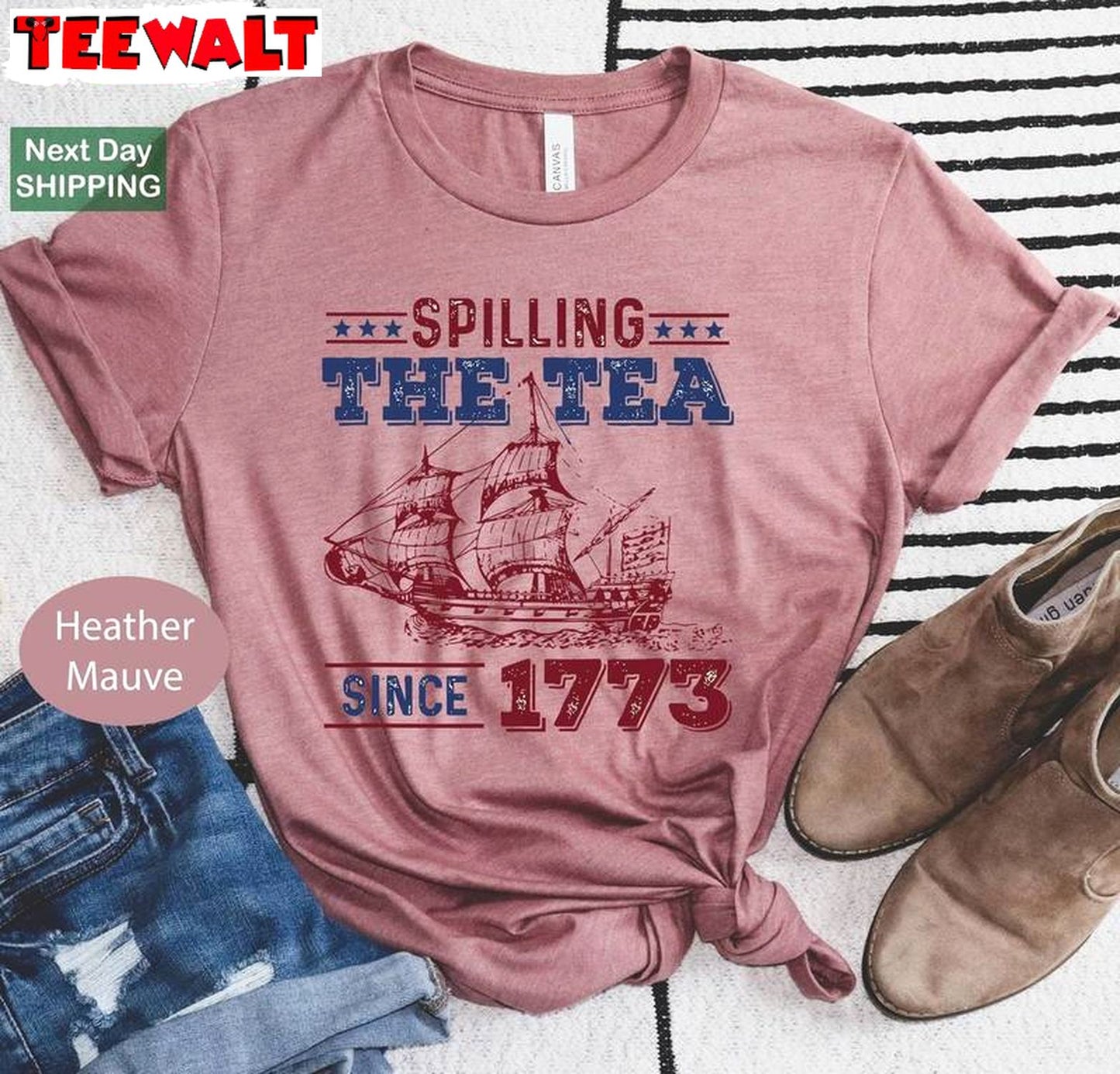 Limited Spilling Tea Since 1773 Shirt, Cool Design History Teacher Long Sleeve