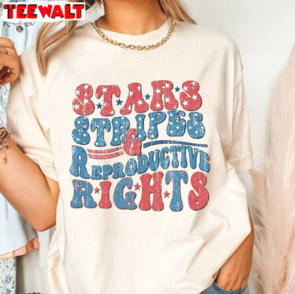 4th Of July Unisex Hoodie, Vintage Stars Stripes And Reproductive Rights Shirt Sweater