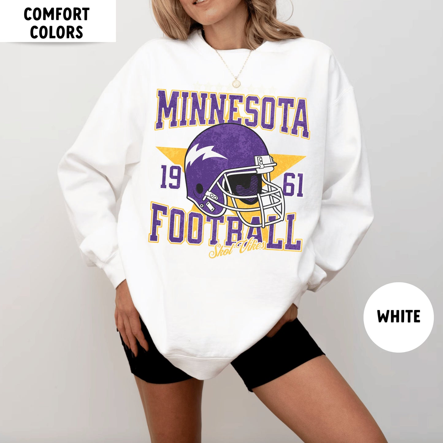 Vintage Minnesota Football Crewneck Sweatshirt - The Vikes Fan Apparel