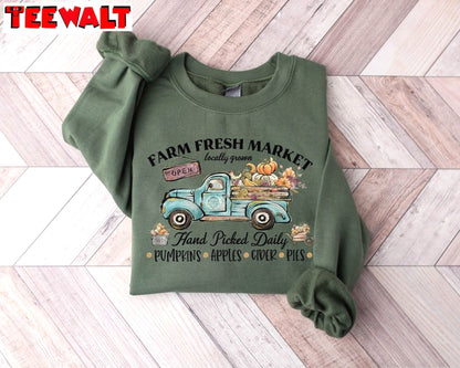 Fall Farm Fresh Pumpkins Sweatshirt, Thanksgiving Shirt