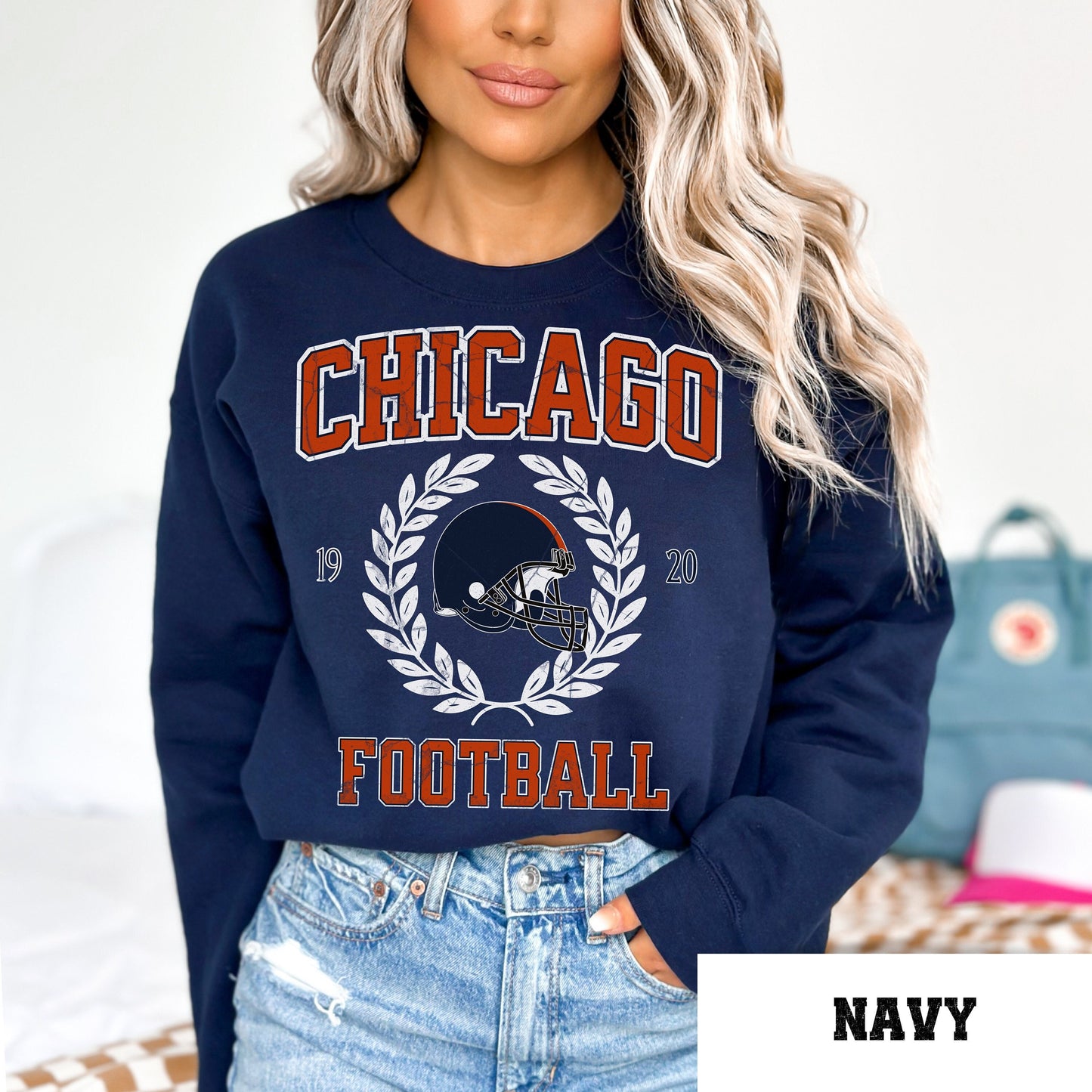 Vintage Chicago Football Sweatshirt - Retro Bear Crewneck For Fans