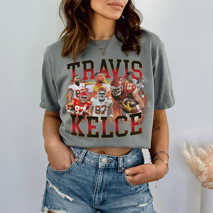 Travis Kelce Kansas City Football Shirt, Comfort Colors T-Shirt & Sweatshirt