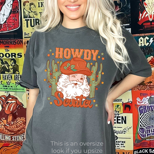 Howdy Santa Cowboy Rodeo Christmas Shirt