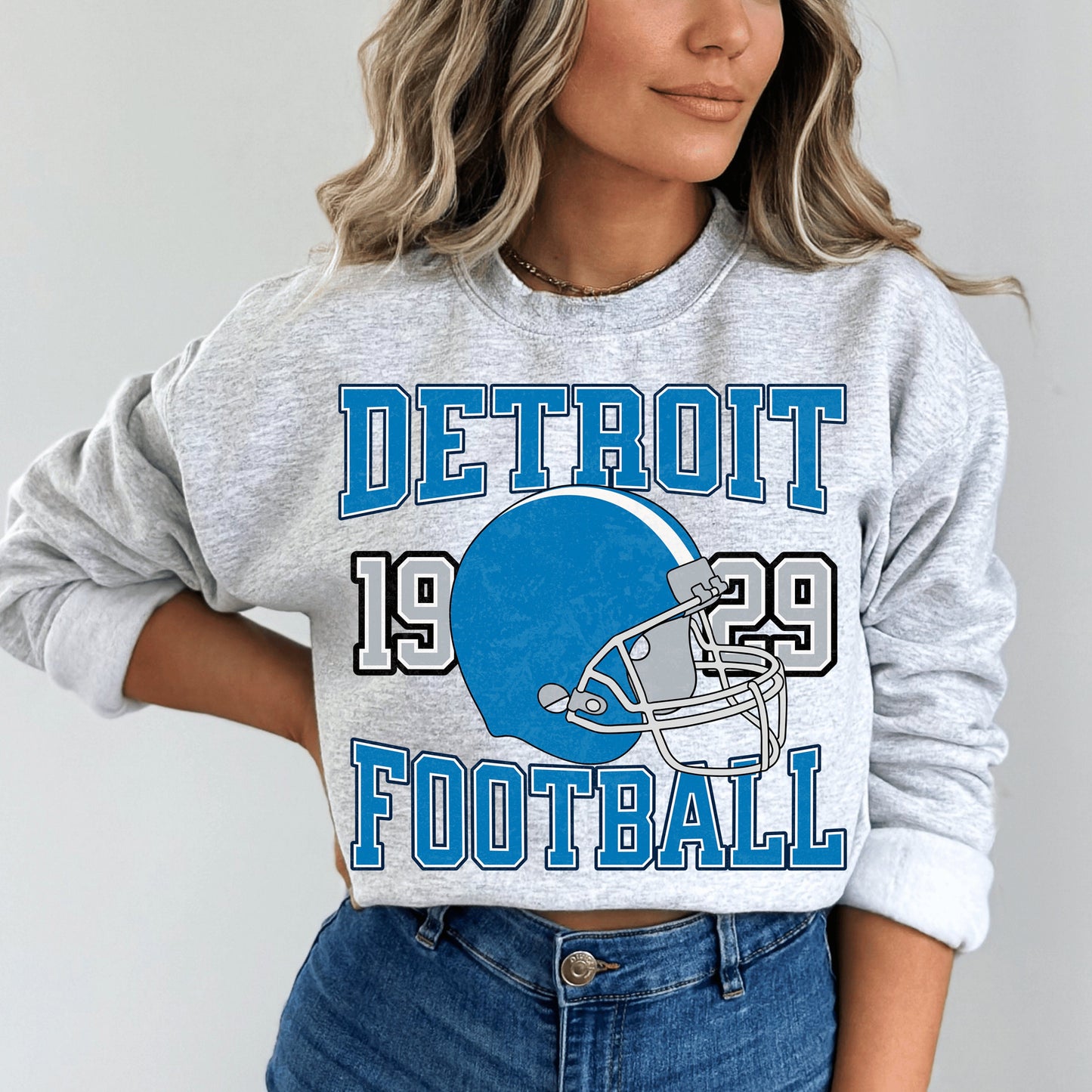 Detroit Football Sweatshirt, Vintage Lion Football Crewneck Gift