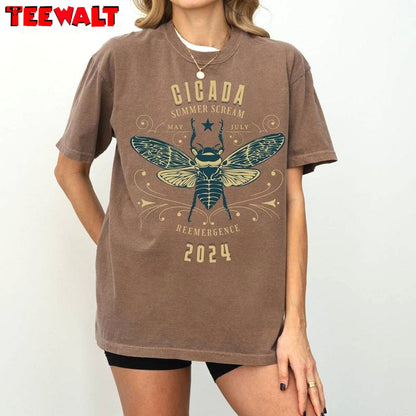 Cicada Apocalypse Shirt, Summer Swarm Unisex Hoodie Short Sleeve