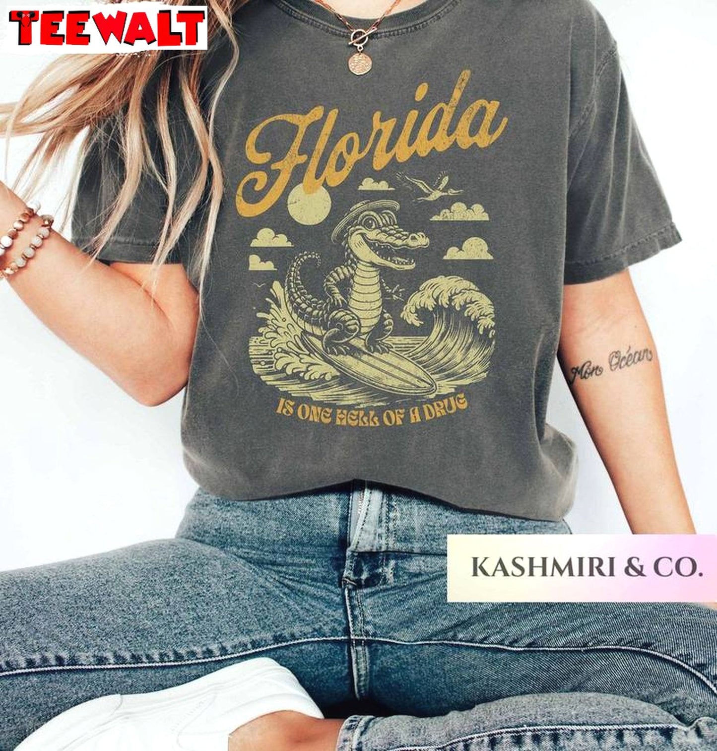 Fantastic Florida Is One Hell Of A Drug Hoodie, Groovy Bury Your Regrets Florida Shirt Tank Top