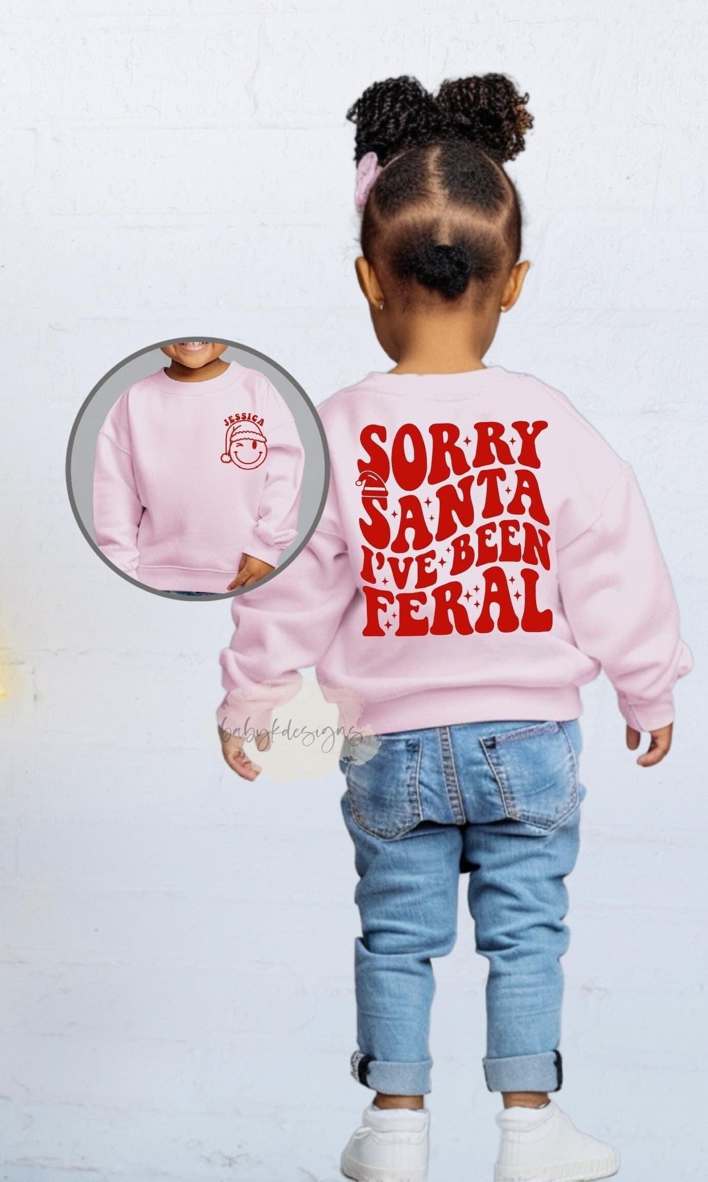 Sorry Santa Feral Christmas Sweatshirt Funny For Kids