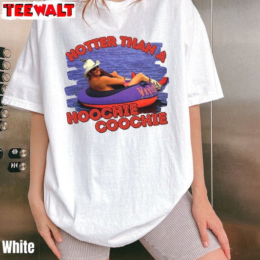 Hotter Than A Hoochie Coochie Cool Design Shirt, Summer Vacation Unisex Hoodie Sweater