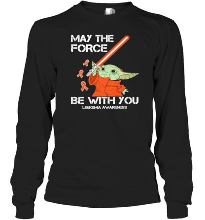 Star Wars May The Force Be With You Leukemia Awareness T-Shirt