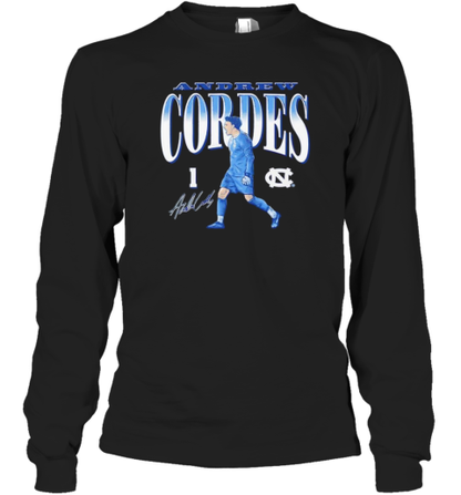 North Carolina Soccer Andrew Cordes #1 signature cartoon T-Shirt