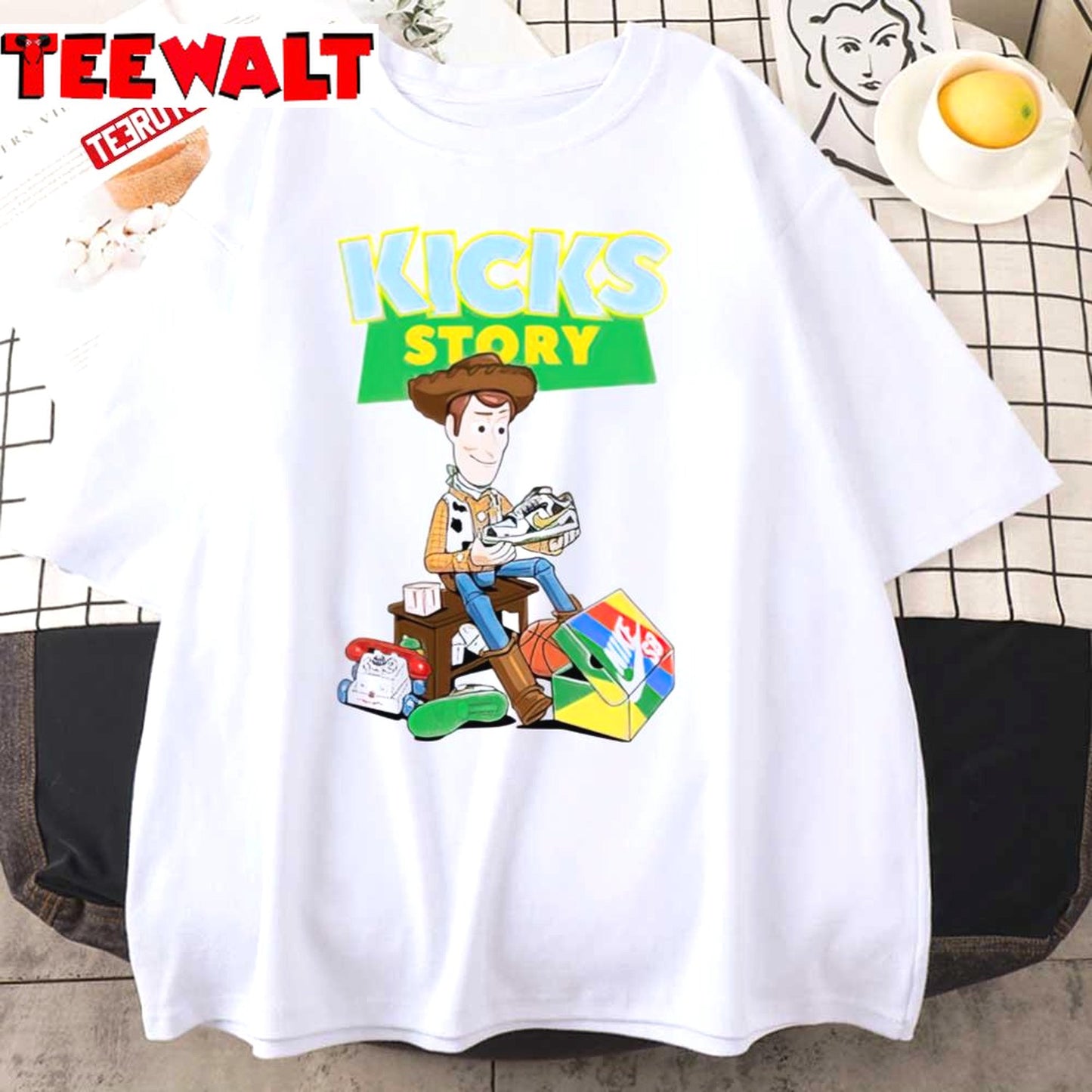 Kicks Story Woody Toy Story Love Sneakers Unisex T-Shirt