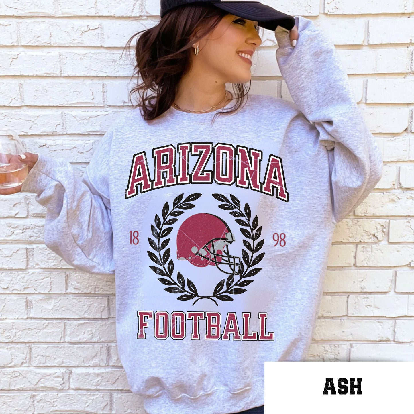 Vintage Arizona Football Crewneck Sweatshirt - Retro Cardinal Football For Fans