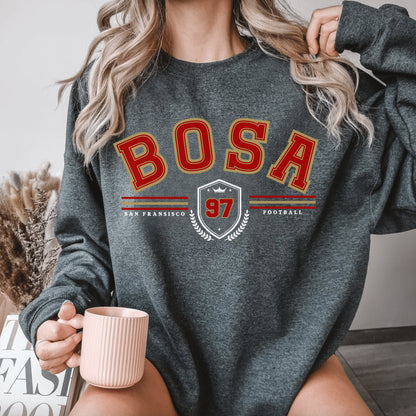 Nick Bosa San Francisco Football Vintage Crewneck Sweatshirt