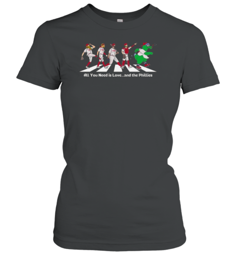 Adult Philadelphia Phillies Abbey Road All You Need Is Love And the Phillies T-Shirt