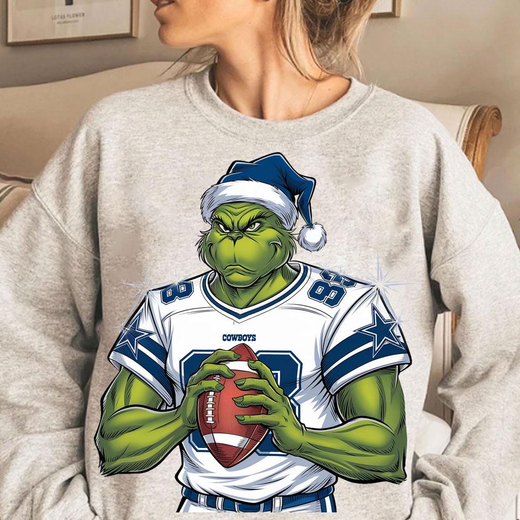 Cowboys Football Christmas Shirt - Merry Grinchmas Gift Idea