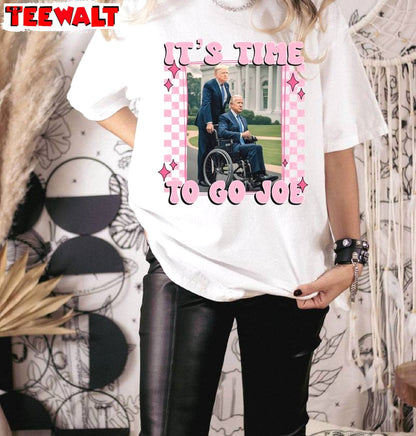 Trendy It's Time To Go Joe Shirt, Creative Joe Wheelchair T Shirt Unisex Hoodie