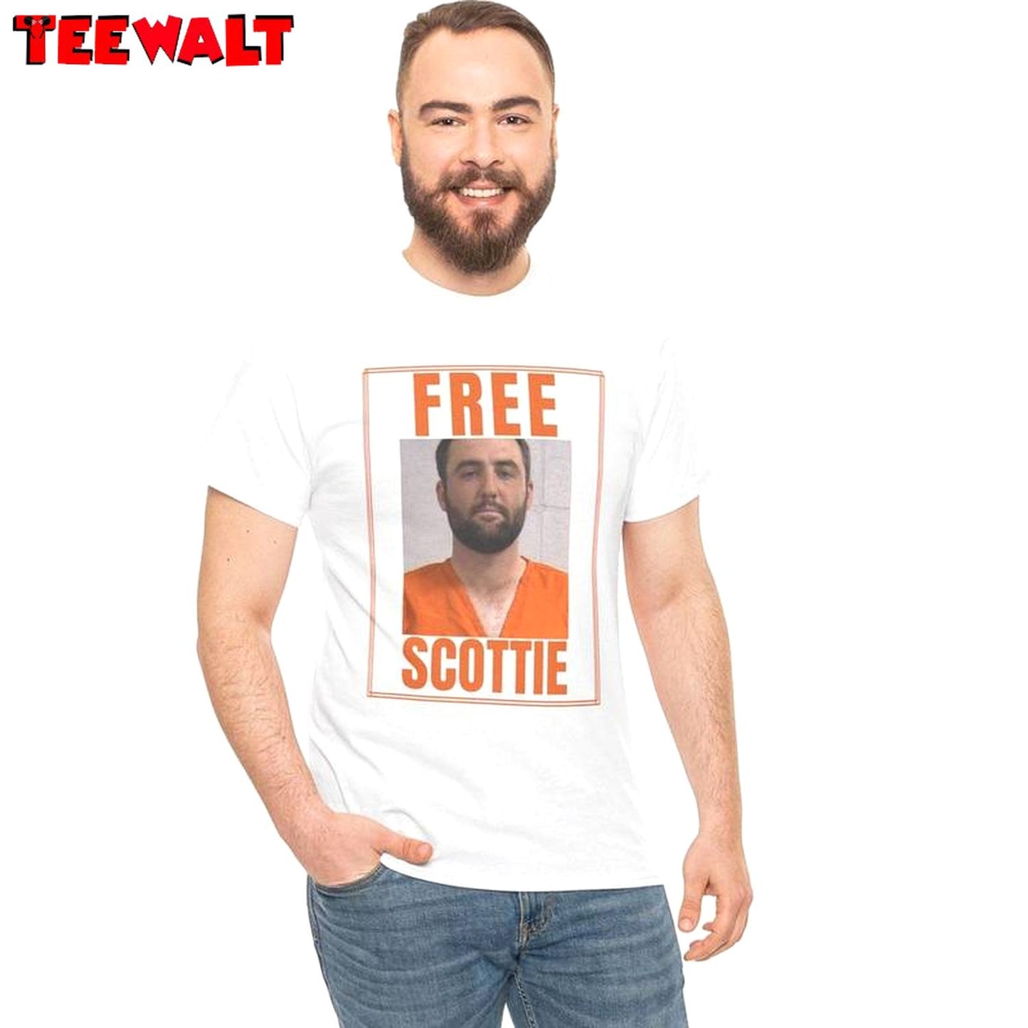 Vintage Free Scottie Scheffler Mug Shot T Shirt, Free Scottie Shirt Crewneck