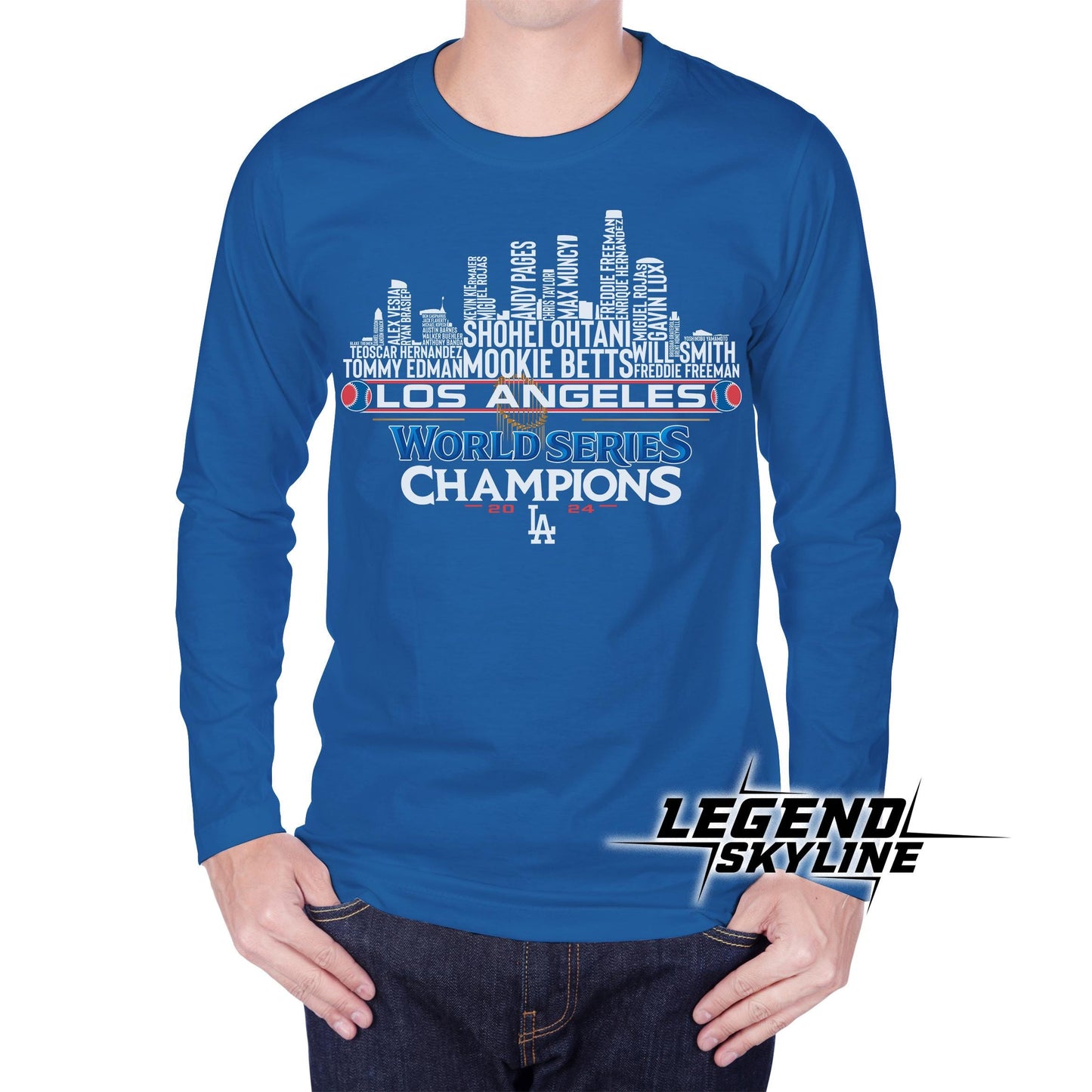 Los Angeles Baseball Champions 2024 Team City Skyline Shirt