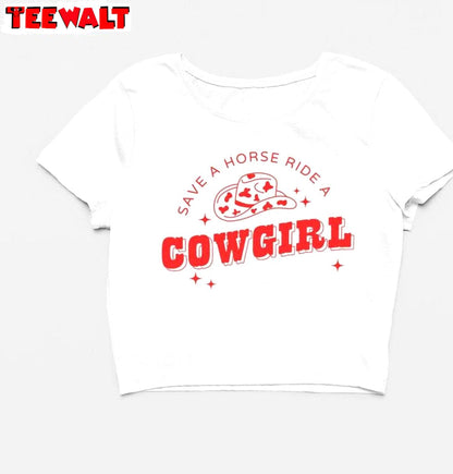 Trendy Lesbian Pride Sweatshirt , New Rare Save A Horse Ride A Cowgirl Shirt