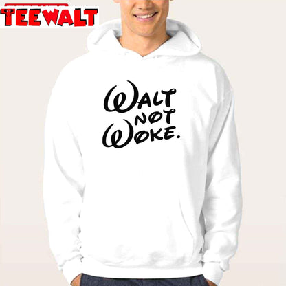 Walt Not Woke Disney Font Unisex T-Shirt