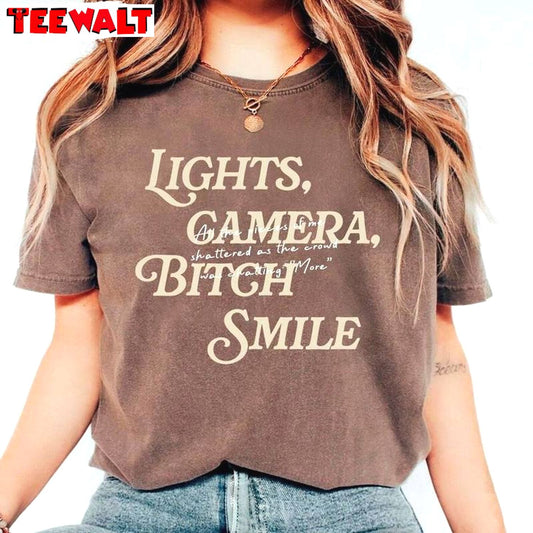 Creative Lights Camera Teach Smile Shirt, Must Have Ttpd Lyrics Sweater