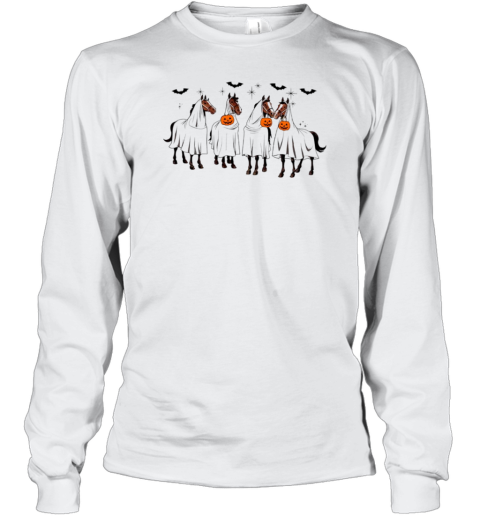 Halloween Ghost Horses Fall T-Shirt