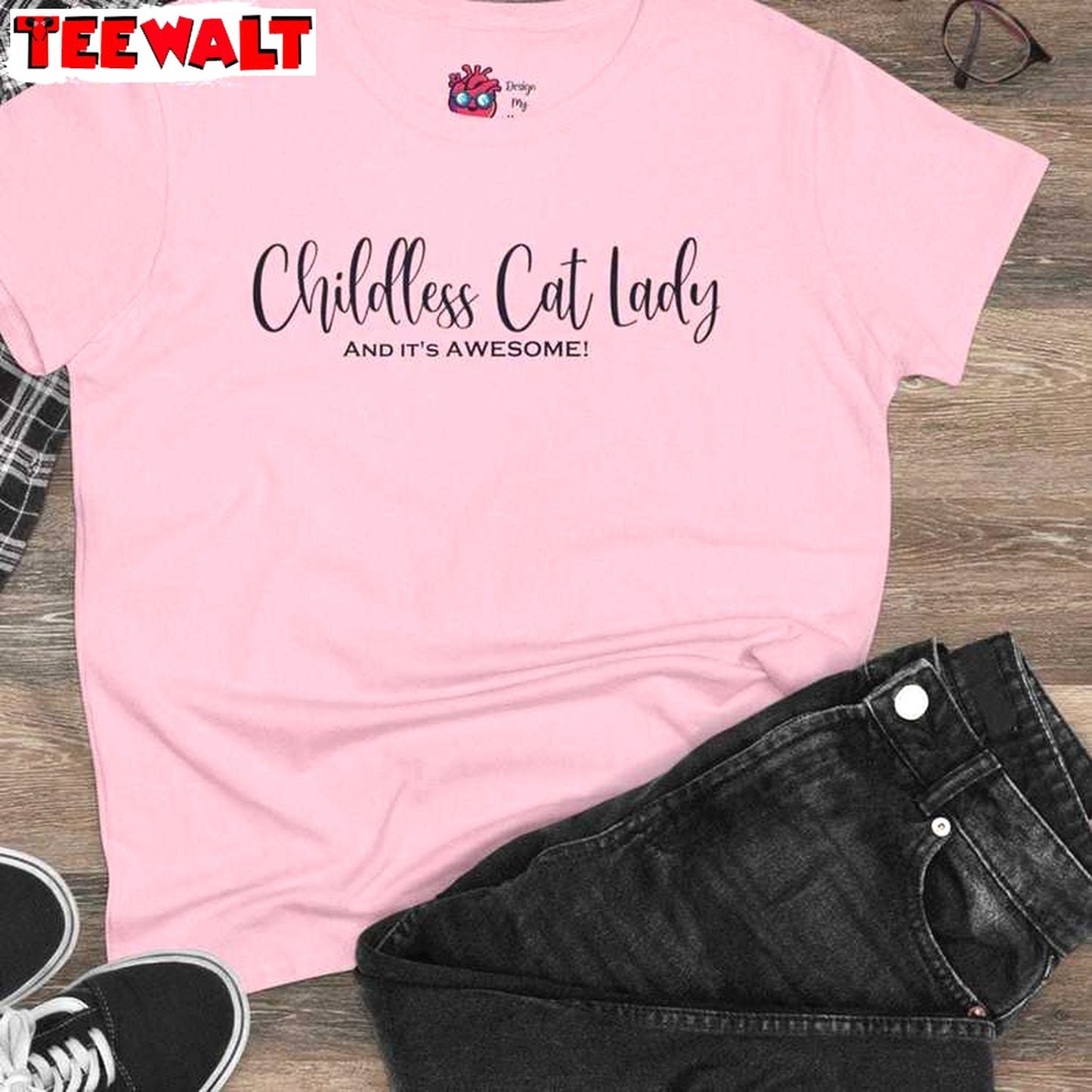 Awesome Childless Cat Lady Shirt, Women Rights Tee Tops T-shirt