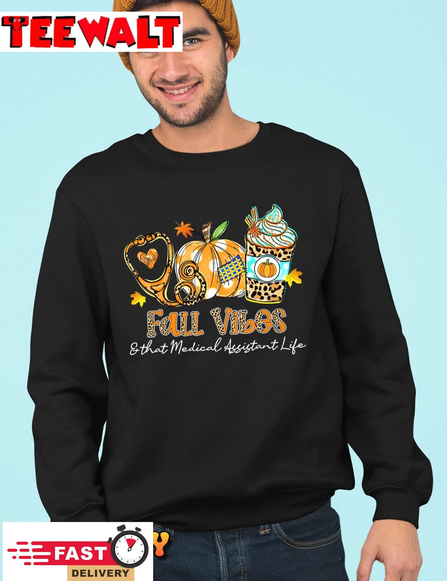 Fall Vibes &amp That Medical Assistant Life Stethoscope Pumpkin T-Shirt