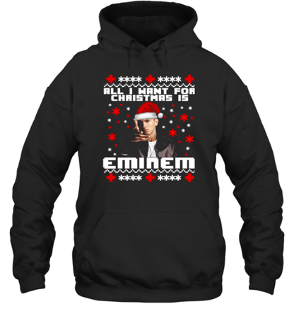 All I Want For Christmas Is Eminem Ugly Christmas T-Shirt