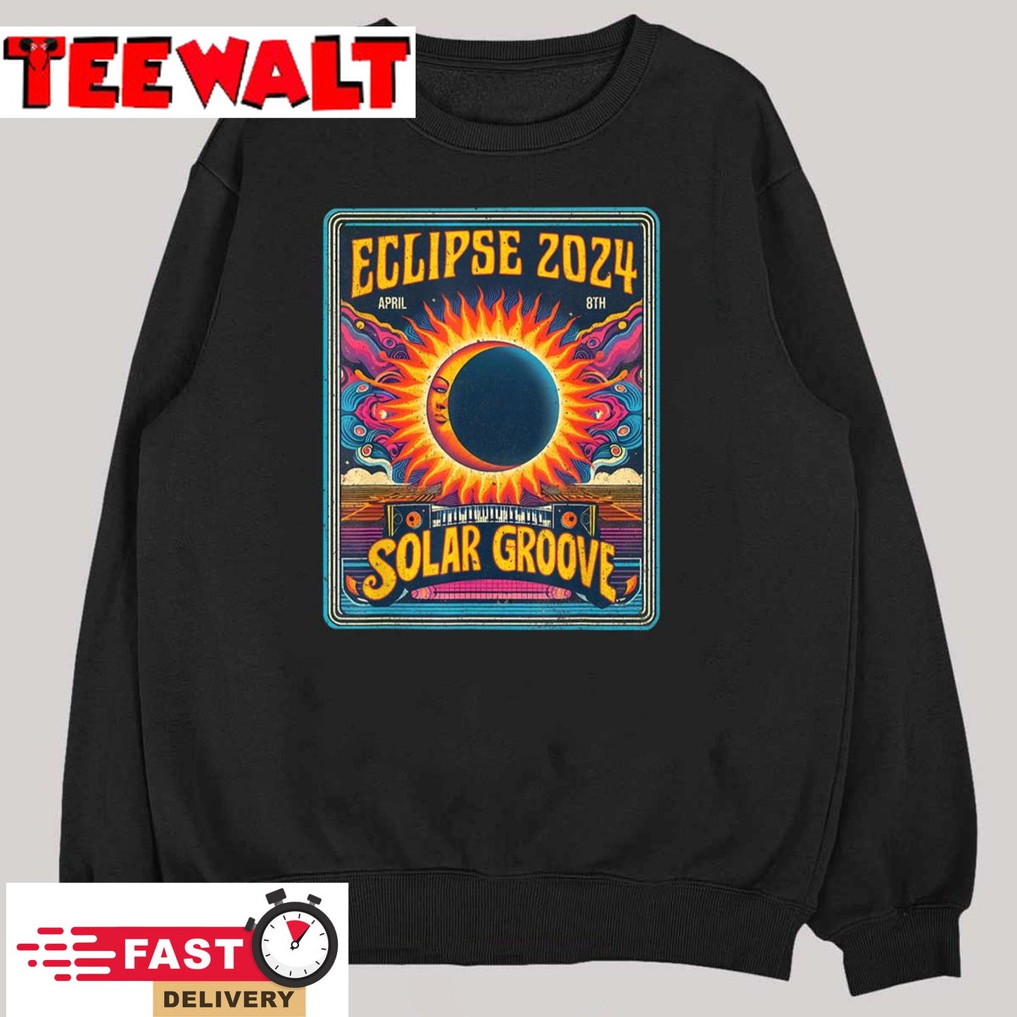 Solar Eclipse Retro Style Path of Totality 2024 Vintage T-Shirt