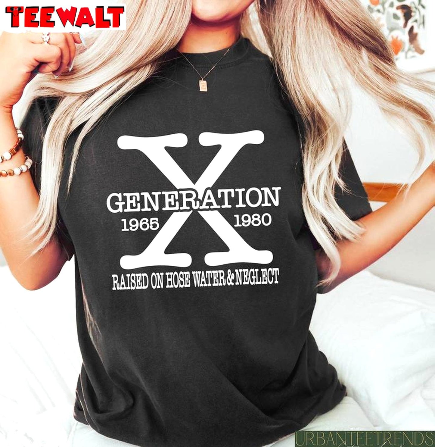 Gen X Vintage Shirt, Limited Raised On Hose Water Unisex Hoodie Crewneck