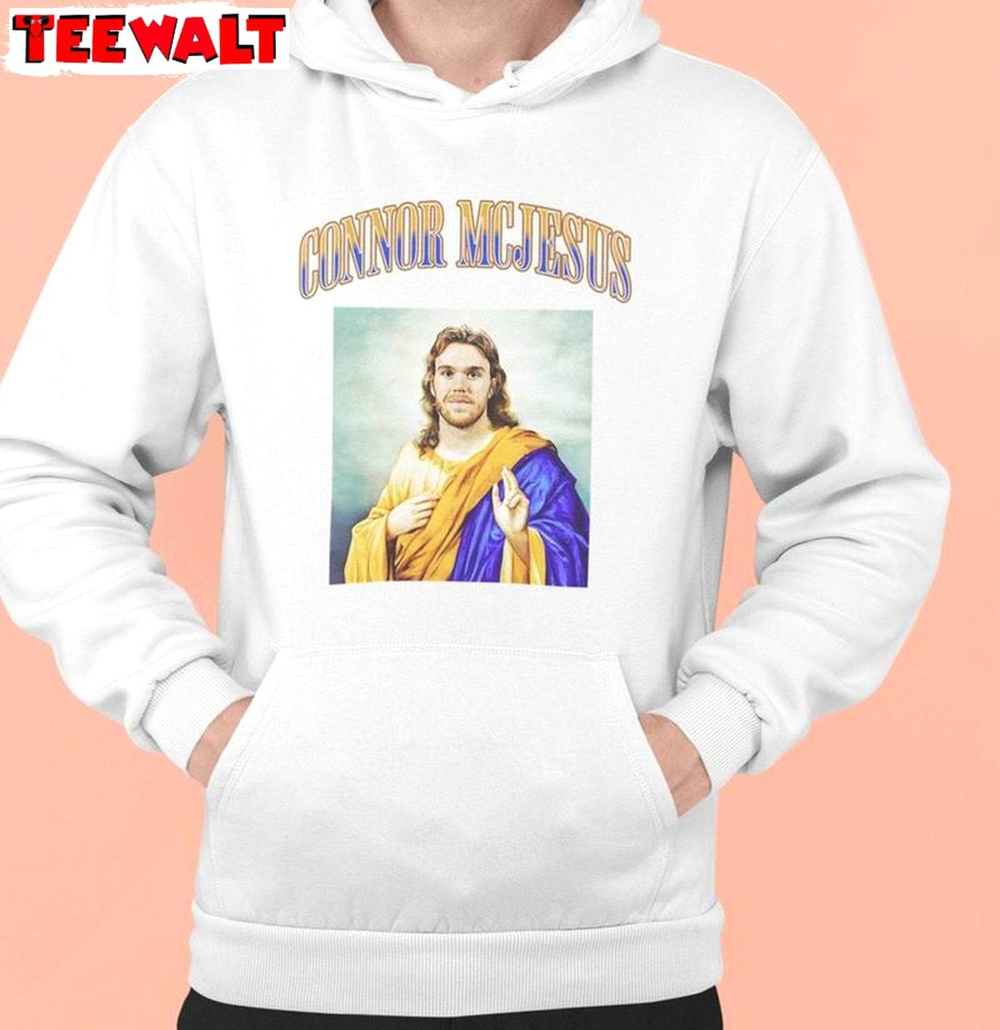 Retro McJesus Shirt,Cool Design Mcdavid Connor Crewneck Long Sleeve