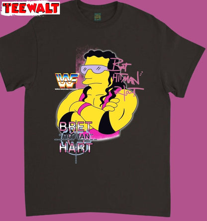 Bret Hitman Hart Shirt, Trendy Long Sleeve Sweater