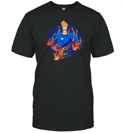 Johnny Bravo And Johnny Storm Human Torch Flame On Momma Mashup T-Shirt