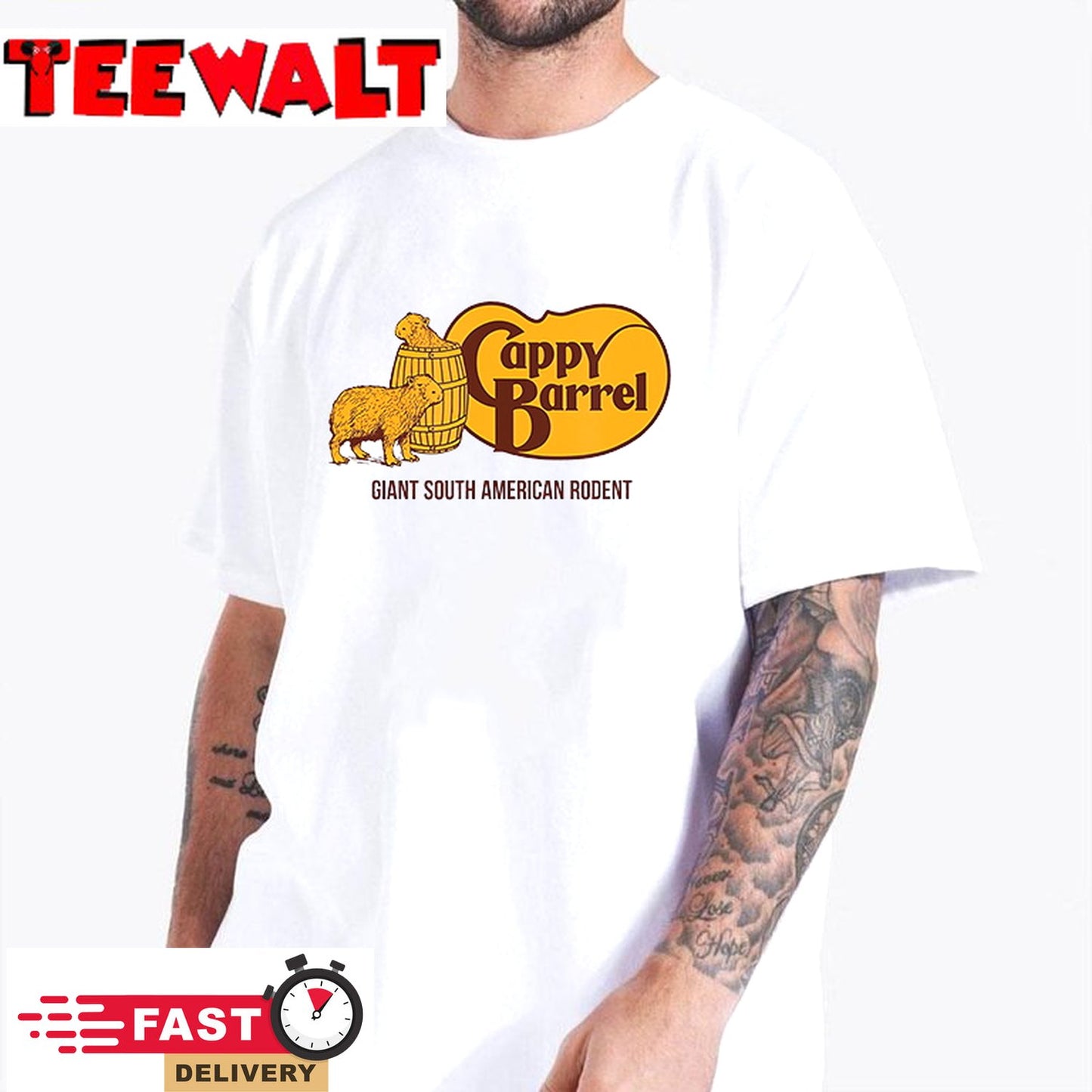 Cappy Barrel capybara country store logo T-Shirt