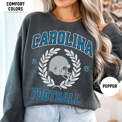 Vintage Retro Carolina Football Sweatshirt - Panther Football Gift