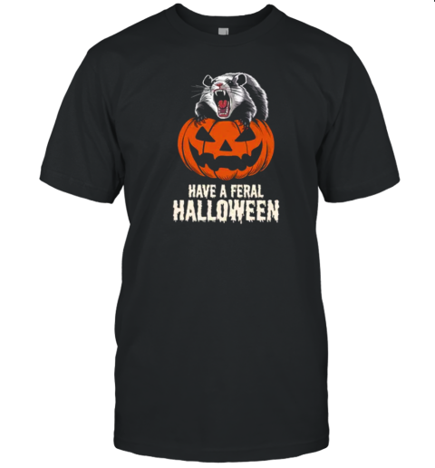 Feral Animal on Jack o&#39 Lantern  Spooky Halloween Art by Designed By Marty T-Shirt