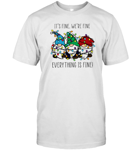 Everything Is Fine Teacher Female V Neck T-Shirt