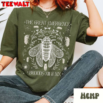 Cicada Apocalypse Shirt, Year Of The Cicada Dark Academia Unisex Hoodie Short Sleeve